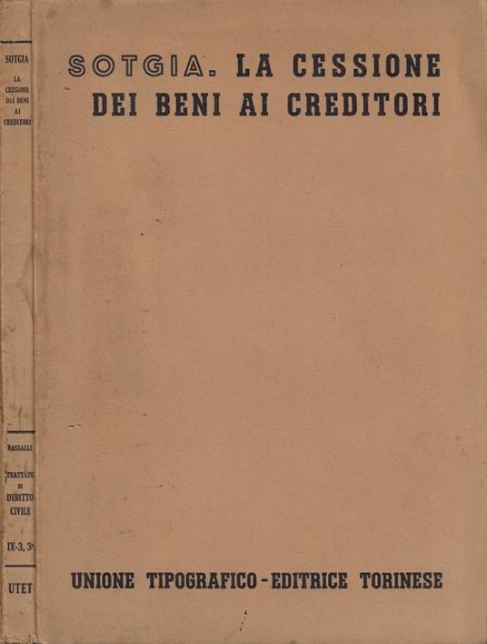 La cessione dei beni ai creditori - copertina