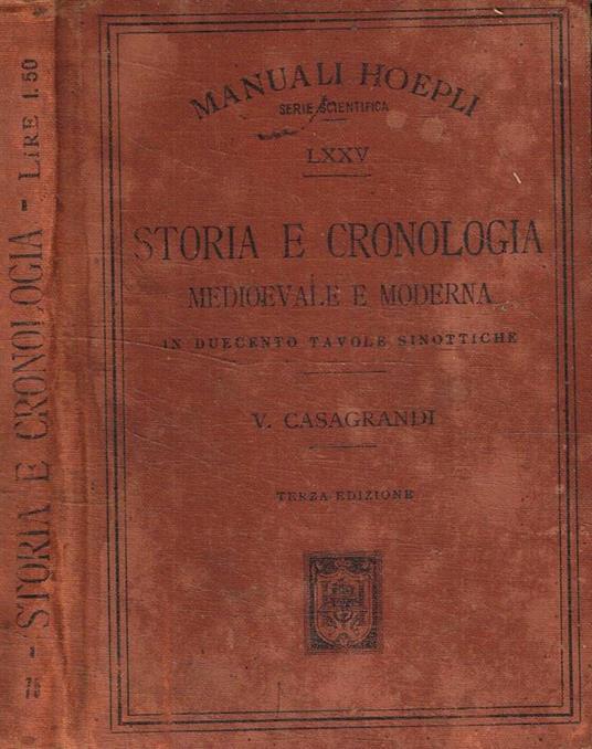 Storia e cronologia medioevale e moderna - copertina