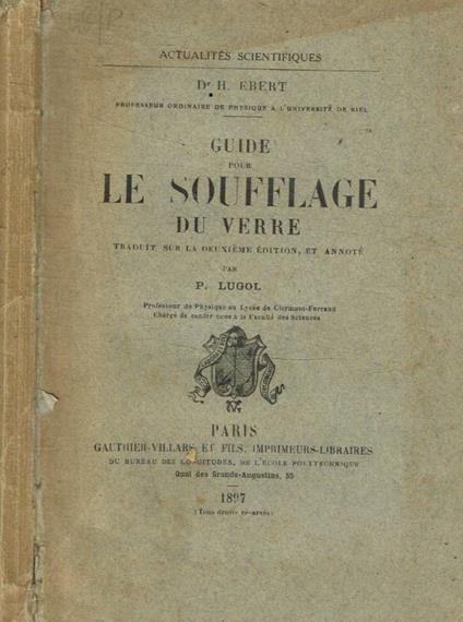 Guide pour le soufflage du verre - copertina