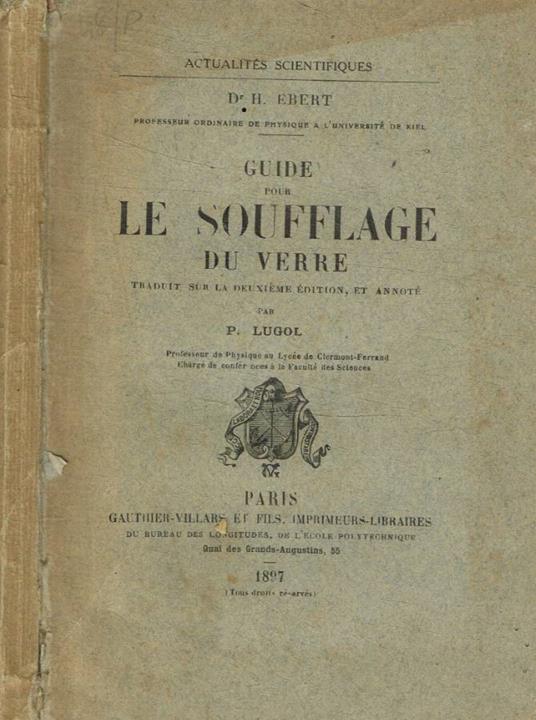 Guide pour le soufflage du verre - copertina