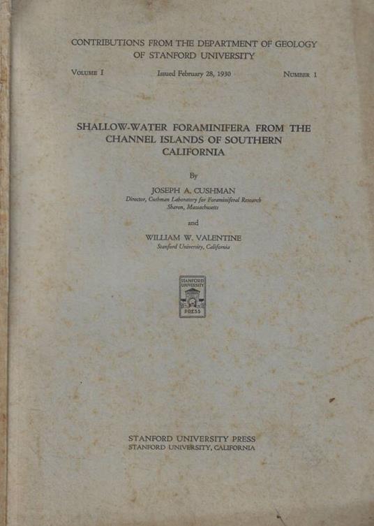 Shallow-water foraminifera from the channel islands of Southern California - copertina