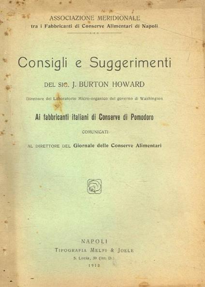 Consigli e suggerimenti ai fabbricanti italiani di conserve di pomodoro - copertina