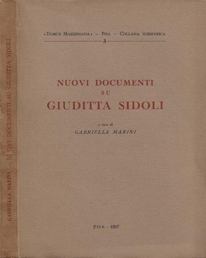 Nuovi documenti su Giuditta Sidoli - copertina