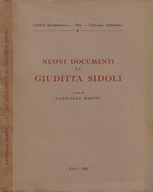 Nuovi documenti su Giuditta Sidoli - copertina