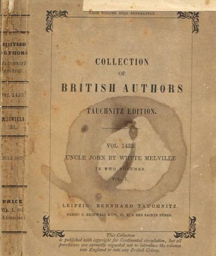 Uncle John vol.I - copertina