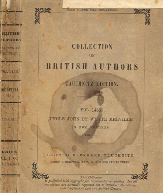 Uncle John vol.I - copertina