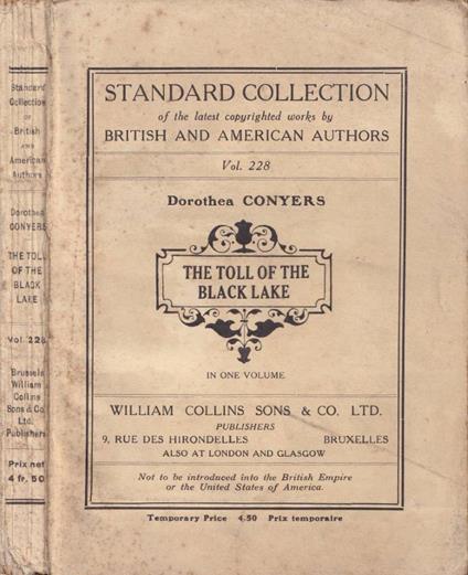 The toll of the black lake - copertina