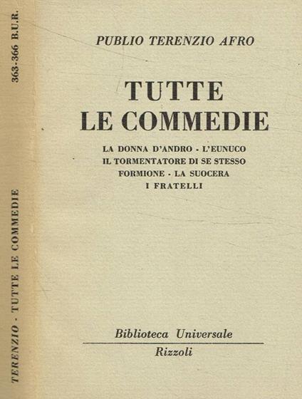 Tutte le commedie - copertina