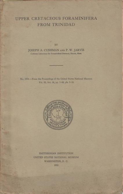 Upper cretaceous foraminifera from Trinidad - copertina