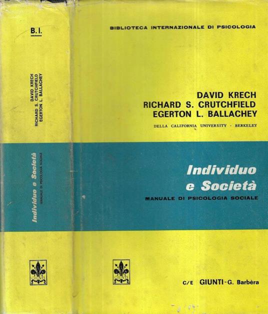 Individuo e società - copertina