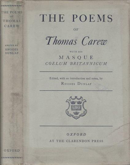 The poems of Thomas Carew - copertina