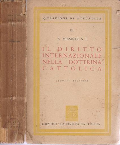 Il diritto internazionale nella dottrina cattolica - copertina