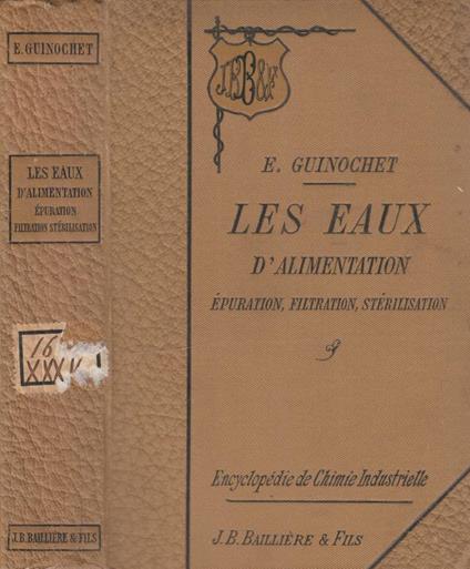 Les eaux d'alimentation - copertina