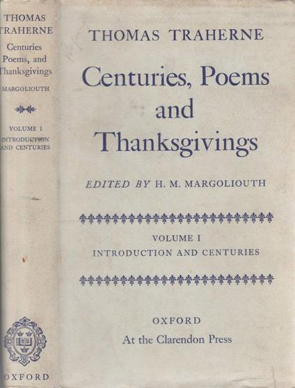Centuries, poems and thanksgivings vol I - copertina