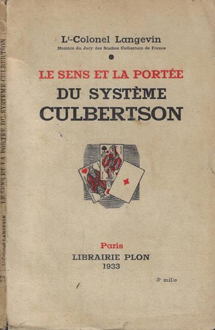 Le sens et la portée du Système Culbertson - copertina