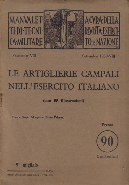 Le Artiglierie Campali nell'Esercito Italiano - copertina