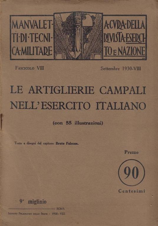 Le Artiglierie Campali nell'Esercito Italiano - copertina