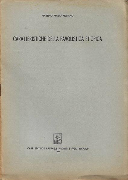 Caratteristiche della favolistica etiopica - copertina