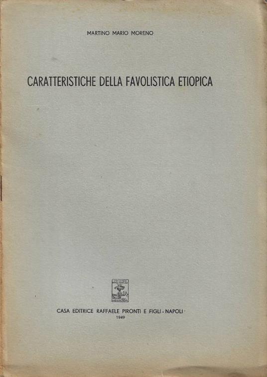 Caratteristiche della favolistica etiopica - copertina