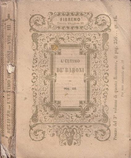 L' ultimo de' Baroni - copertina
