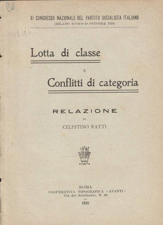 Lotta di classe e conflitti di categoria - copertina