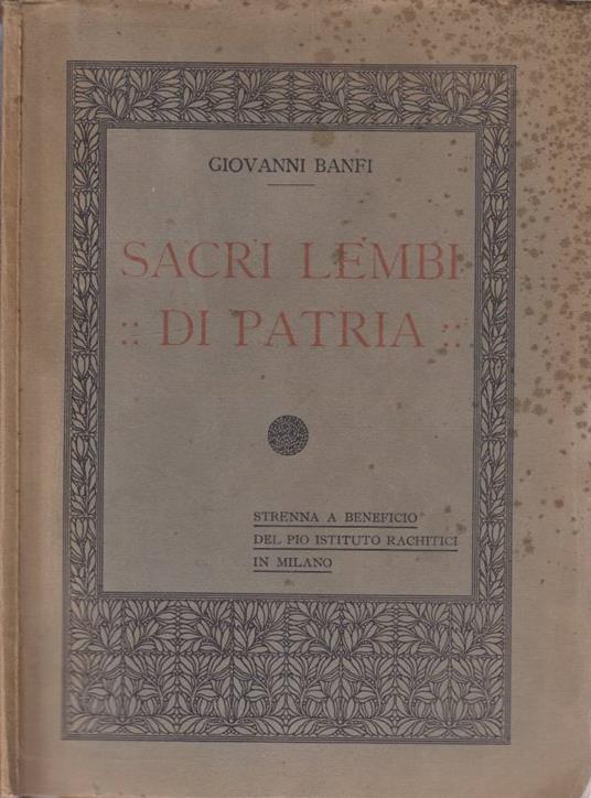 Sacri lembi di patria - Giovanni Banfi - copertina