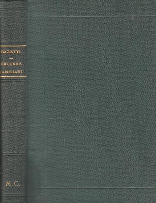 Lettere familiari - Giuseppe Baretti - copertina