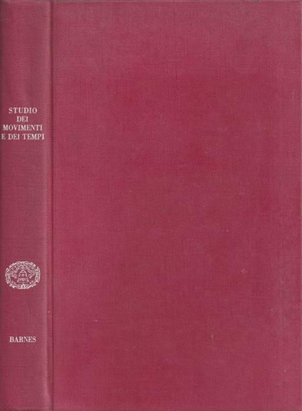 Studio dei movimenti e dei tempi - Ralph M. Barnes - copertina