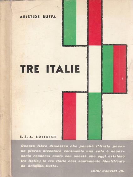 Tre italie - Aristide Buffa - copertina