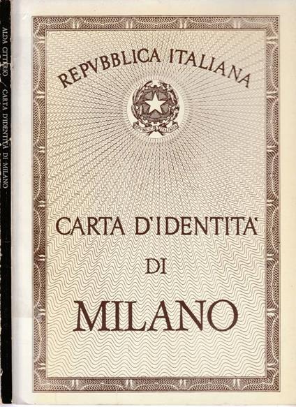 Carta d'identità di Milano - Alda Citterio - copertina