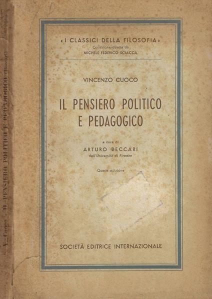 Il pensiero politico e pedagogico - Vincenzo Cuoco - copertina