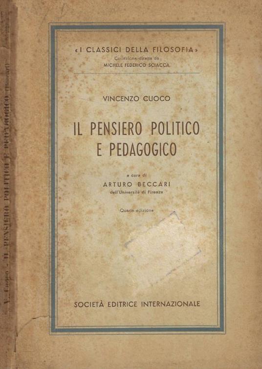 Il pensiero politico e pedagogico - Vincenzo Cuoco - copertina