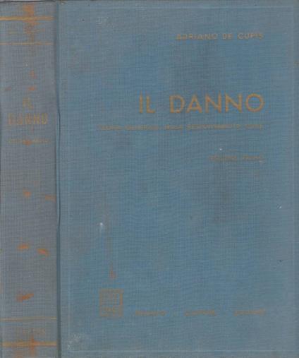 Il danno - Adriano De Cupis - copertina