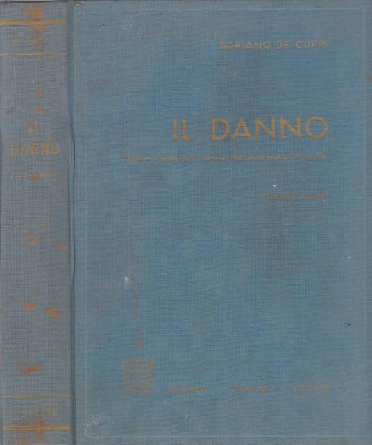 Il danno - Adriano De Cupis - copertina