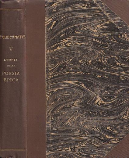 Storia della poesia epica - Angelo De Gubernatis - copertina
