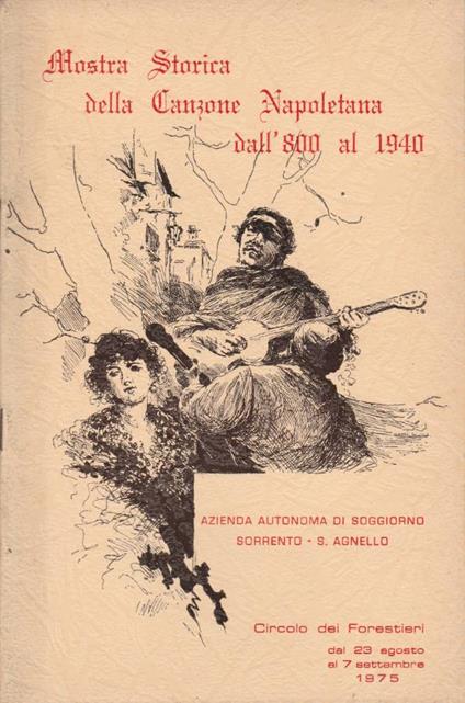 Mostra Storica della Canzone Napoletana dall'800 al 1940 - Ettore De Mura - copertina