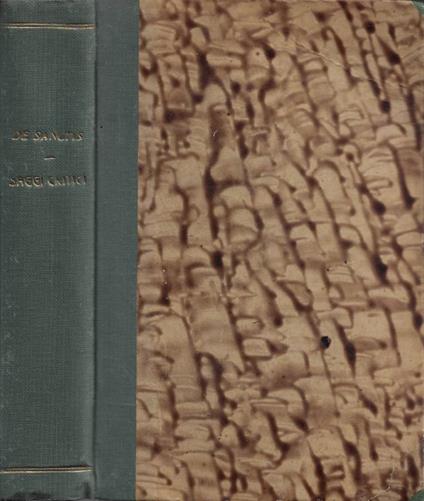 Saggi Critici - Francesco De Sanctis - copertina