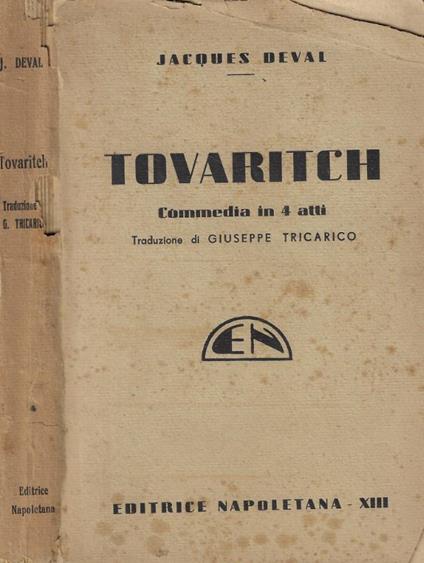 Tovaritch - Jacques Deval - copertina