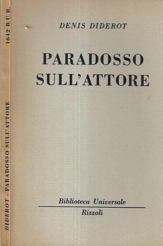 Paradosso sull' attore - Denis Diderot - copertina