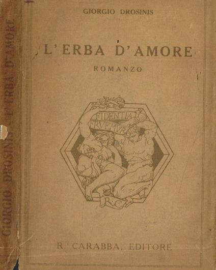 L' erba d'amore - Giorgio Drosinis - copertina