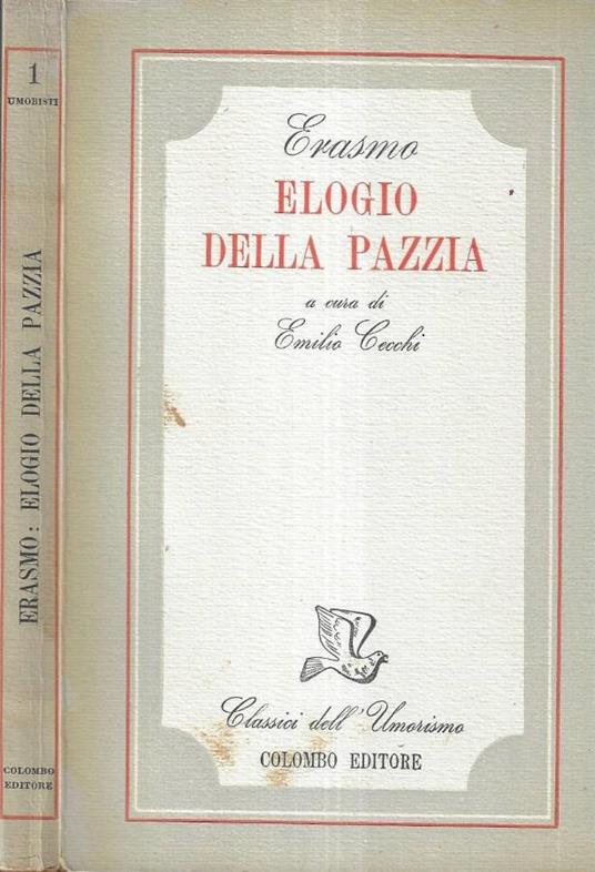 Elogio della pazzia - Erasmo da Rotterdam - copertina