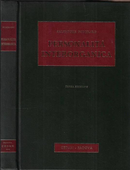 Personalità interorganica ( Autografo ) - Salvatore Foderaro - copertina