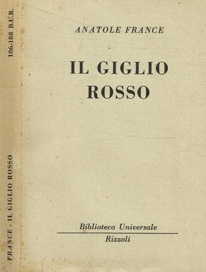 Il giglio rosso - Anatole France - copertina