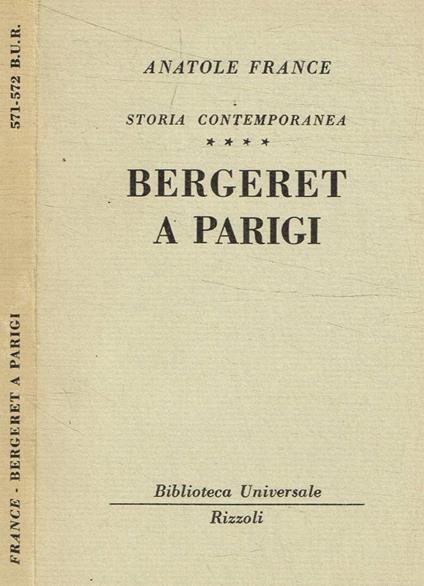 Storia contemporanea. Bergeret a Parigi - Anatole France - copertina