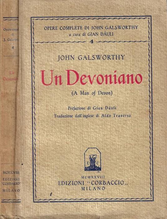 Un Devoniano (A Man of Devon) - John Galsworthy - copertina