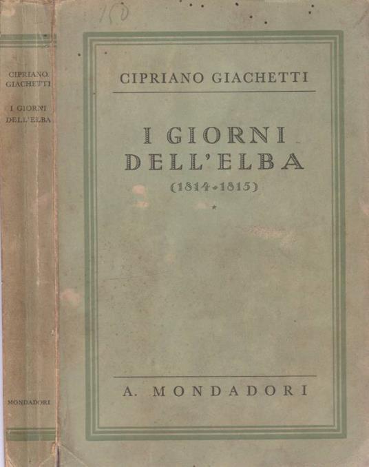 I giorni dell'Elba - Cipriano Giachetti - copertina