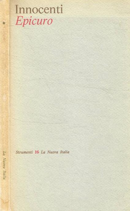 Epicuro - Piero Innocenti - copertina