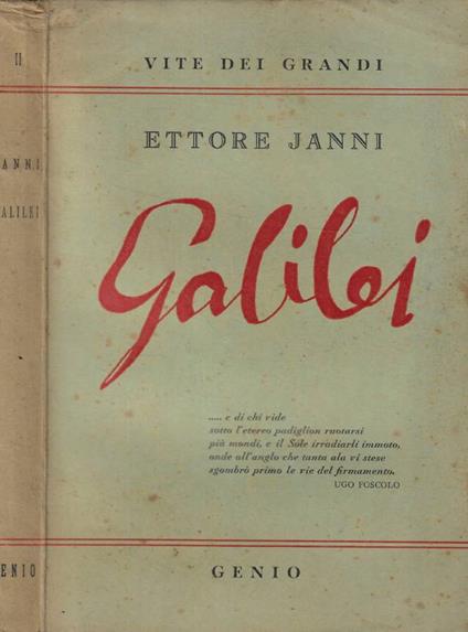 Galilei - Ettore Janni - copertina