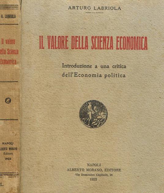 Il valore della scienza economica - Arturo Labriola - copertina