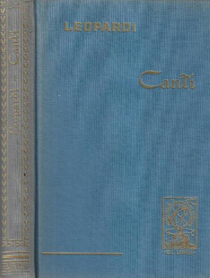 Canti - Giacomo Leopardi - copertina